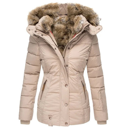 Winter Jacket Women, Warm Hooded Parka with Fur Lining 4