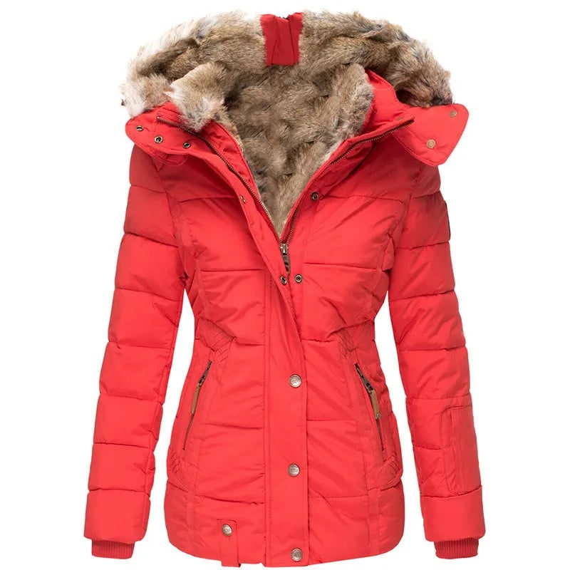 Winter Jacket Women, Warm Hooded Parka with Fur Lining 5