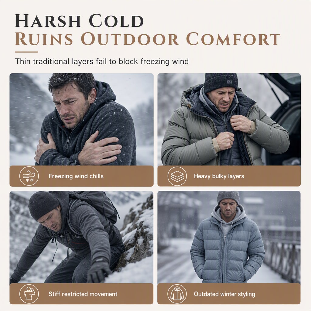 Winter Loungewear Hoodie for Men, Soft Plush Pullover 3