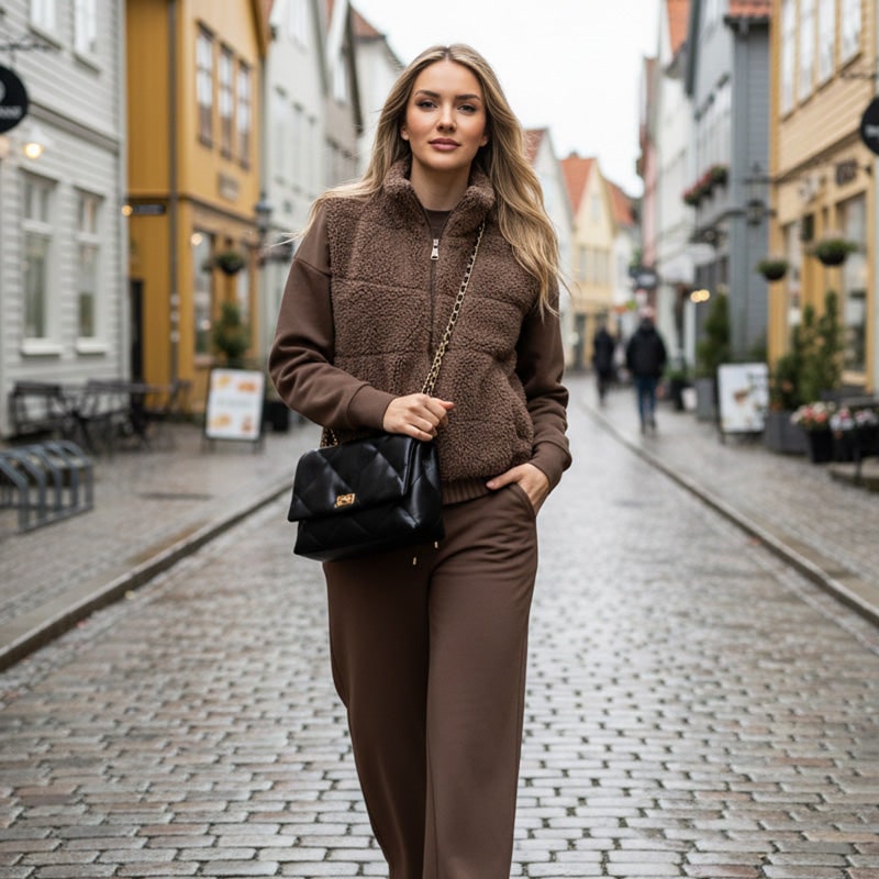 Winter Loungewear Knit Set for Women, 3-Piece Warm Outfit 7