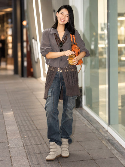 Beige hidden wedge sneakers street style