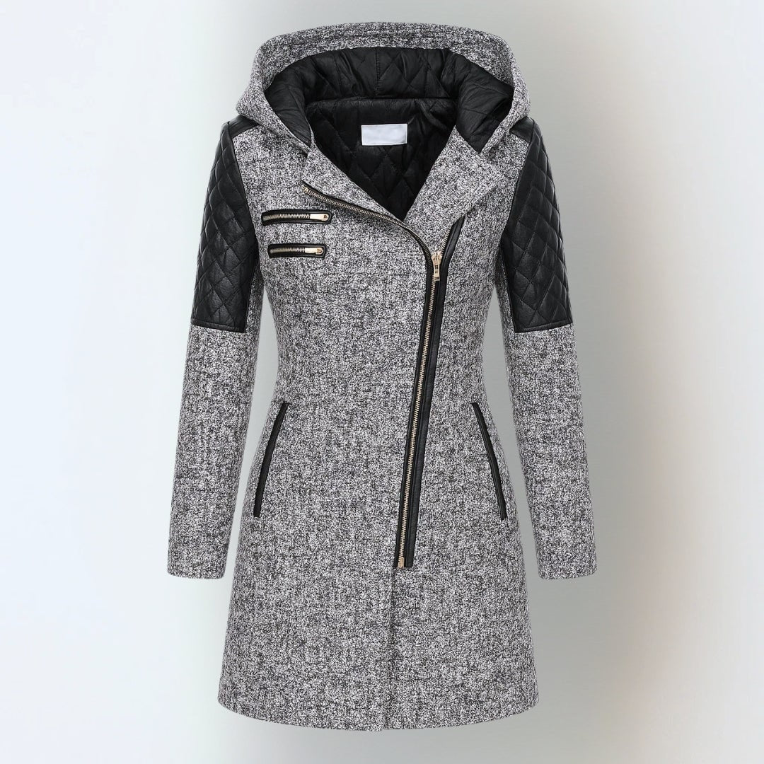 Light grey winter jacket, front view