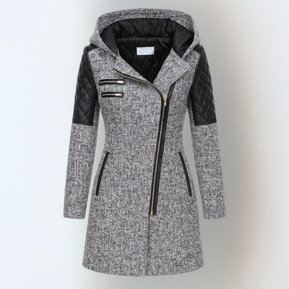 Light grey winter jacket, front view