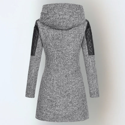 Light grey winter jacket, back view